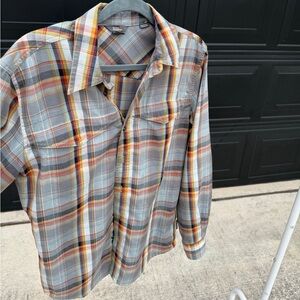 Royal Robbins Plaid Flannel Button-Up Shirt